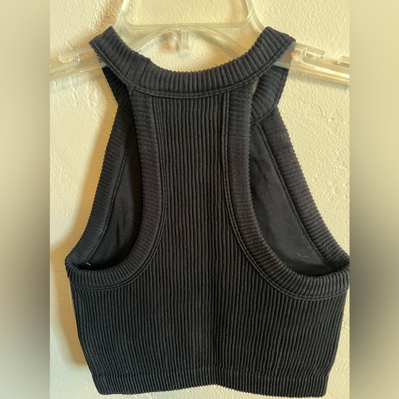NWT women’s Aerie Real Good high neck ribbed cropped tank, small - Picture 2 of 4